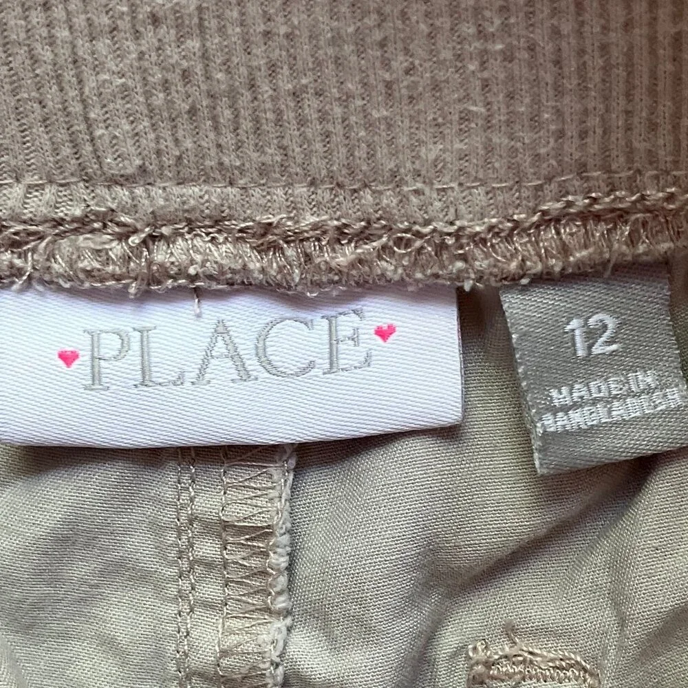 The Children's Place Khaki Knit Waist Pull On Shorts